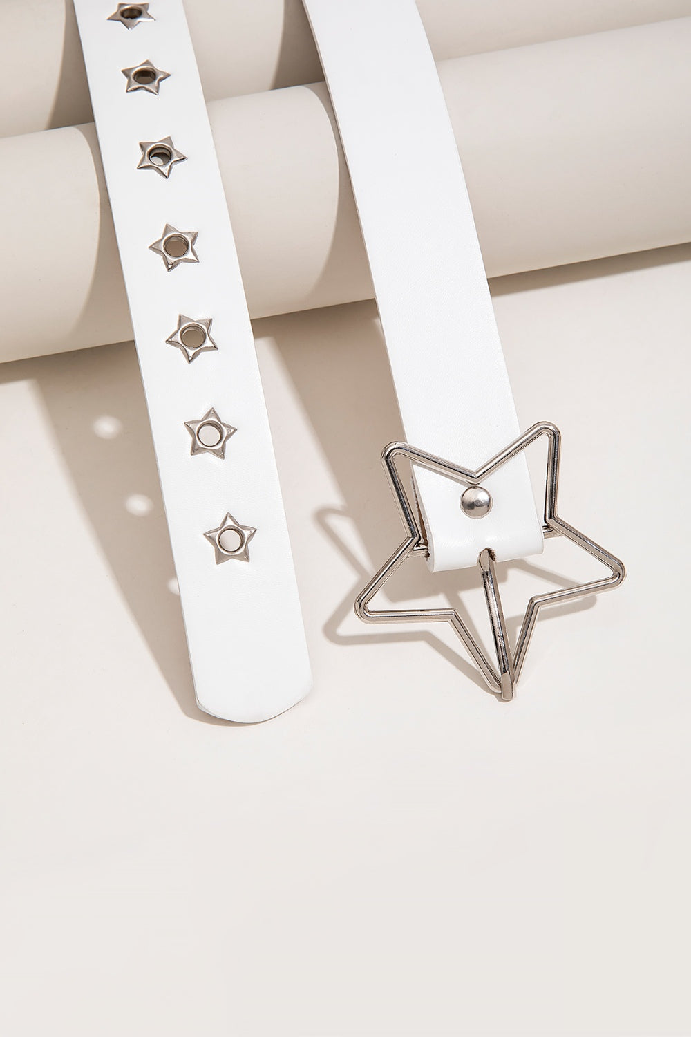 PU Leather Star Shape Buckle Belt-Jewearrings