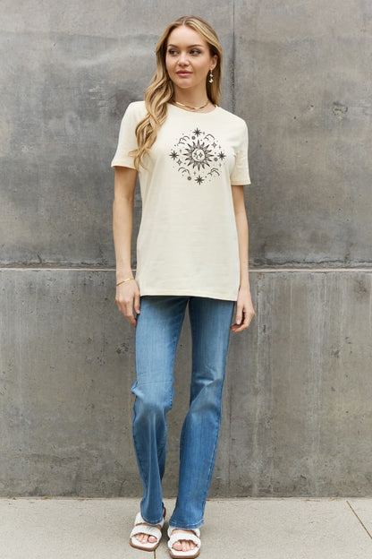 Simply Love Full Size Celestial Graphic Short Sleeve Cotton Tee-Jewearrings