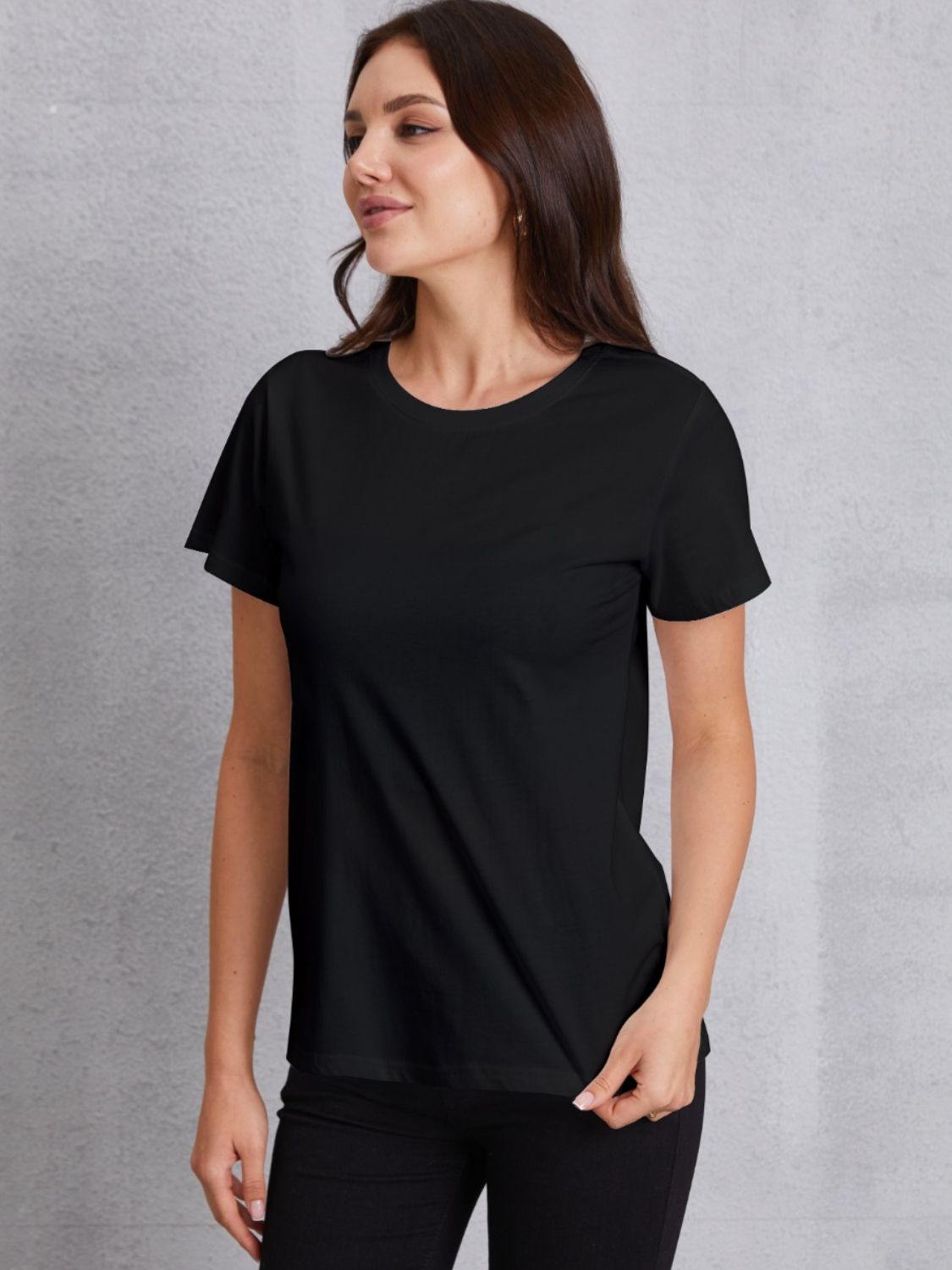 Round Neck Short Sleeve T-Shirt-Jewearrings