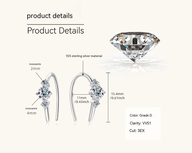 Affordable Luxury Fashion Diamond Earrings High-grade Design S925 Sterling Silver-Jewearrings