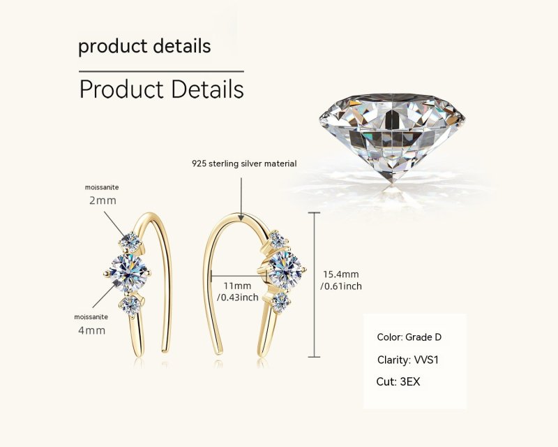 Affordable Luxury Fashion Diamond Earrings High-grade Design S925 Sterling Silver-Jewearrings