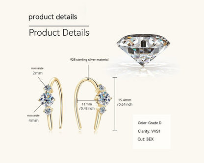 Affordable Luxury Fashion Diamond Earrings High-grade Design S925 Sterling Silver-Jewearrings