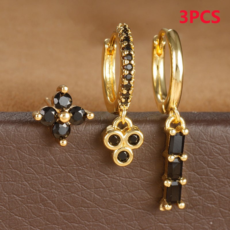 Affordable Luxury Fashion Flowers Zircon Earrings Plated With Real Gold-Jewearrings