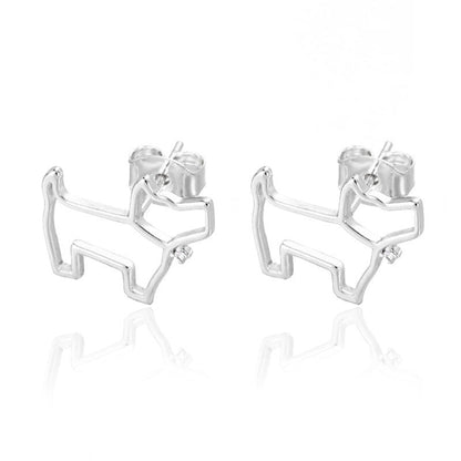 AliExpress New 18k Gold-plated Puppy Stainless Steel Earrings-Jewearrings