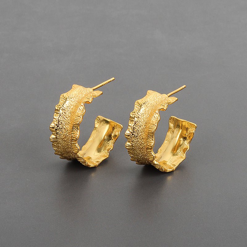 All-match C-shaped Ear Hoop Earrings Female Jewelry-Jewearrings