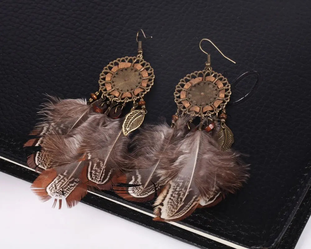 All-match Feather Stud Earrings-Jewearrings