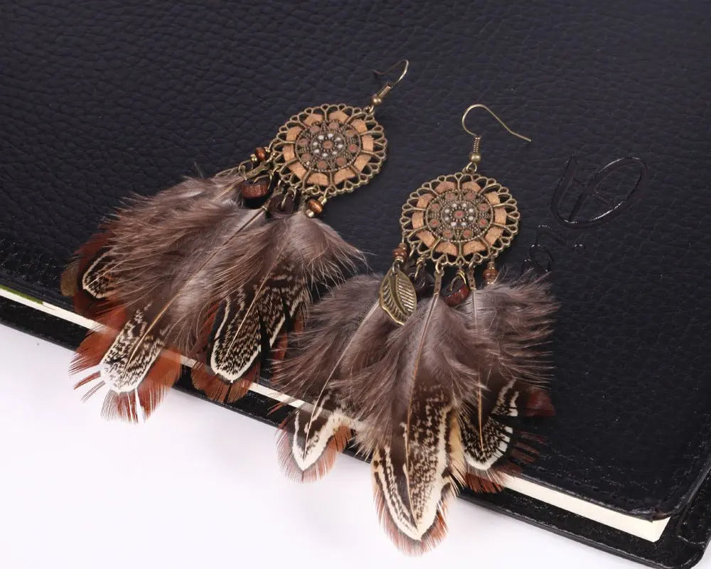 All-match Feather Stud Earrings-Jewearrings