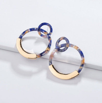 Alloy Acrylic Acrylic Sheet Geometry Circle Earrings-Jewearrings