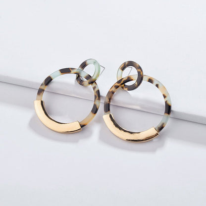 Alloy Acrylic Acrylic Sheet Geometry Circle Earrings-Jewearrings