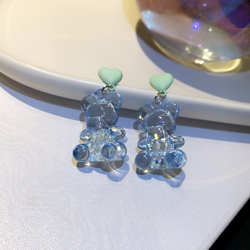 Alloy Baroque Irregular Clear Acrylic Earrings-Jewearrings