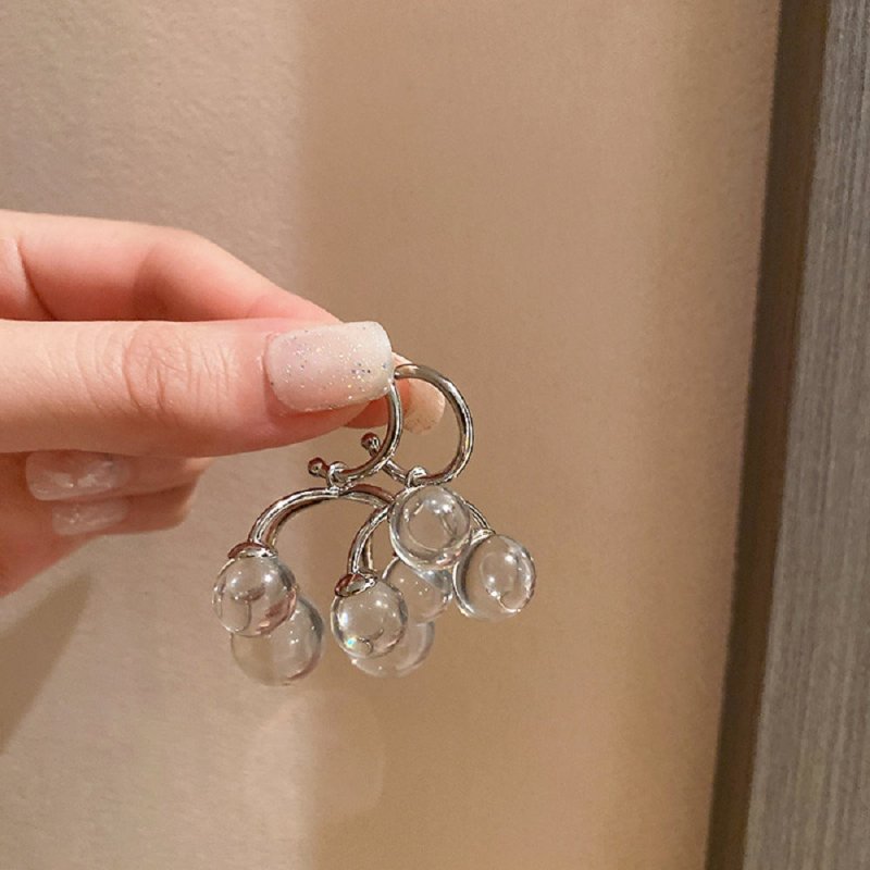 Alloy Baroque Irregular Clear Acrylic Earrings-Jewearrings