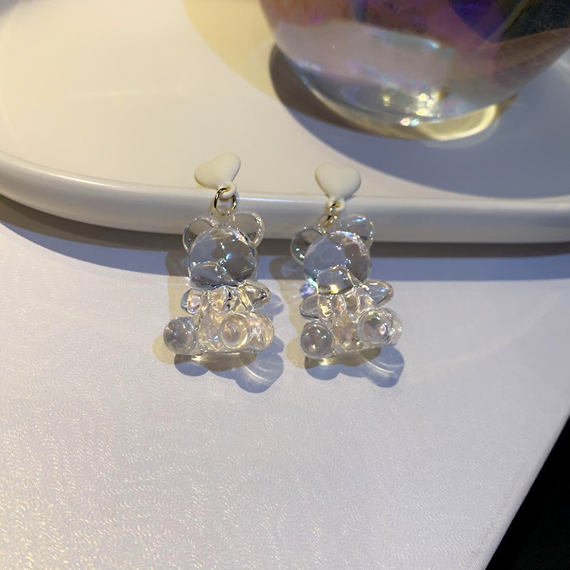 Alloy Baroque Irregular Clear Acrylic Earrings-Jewearrings