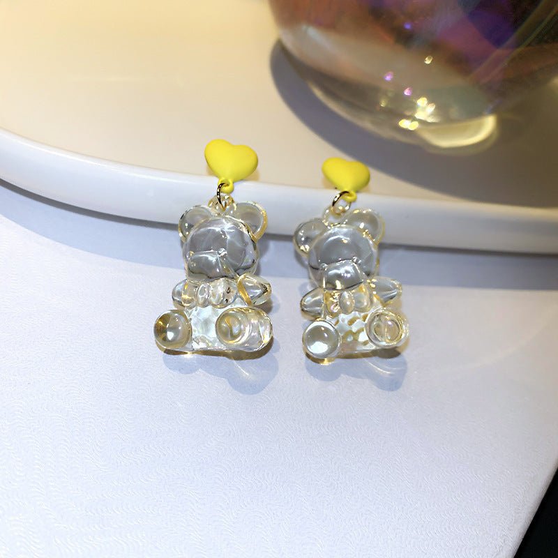 Alloy Baroque Irregular Clear Acrylic Earrings-Jewearrings