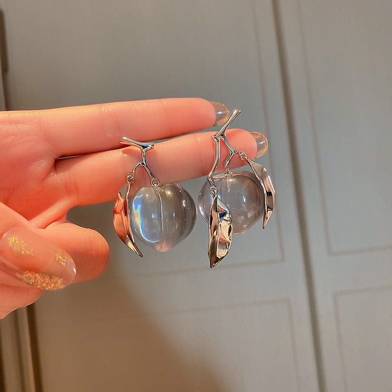 Alloy Baroque Irregular Clear Acrylic Earrings-Jewearrings