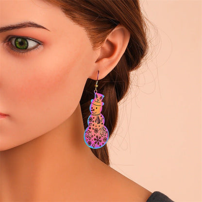 Alloy Cross Pumpkin Head Ice Man Earrings For Women-Jewearrings