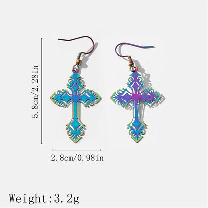 Alloy Cross Pumpkin Head Ice Man Earrings For Women-Jewearrings