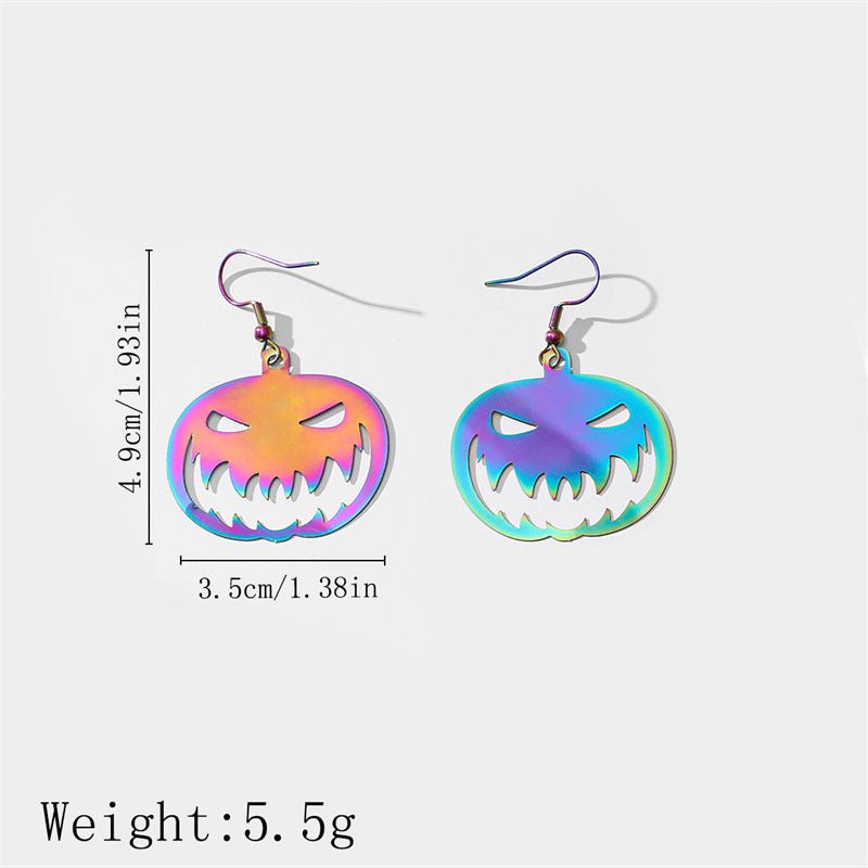 Alloy Cross Pumpkin Head Ice Man Earrings For Women-Jewearrings