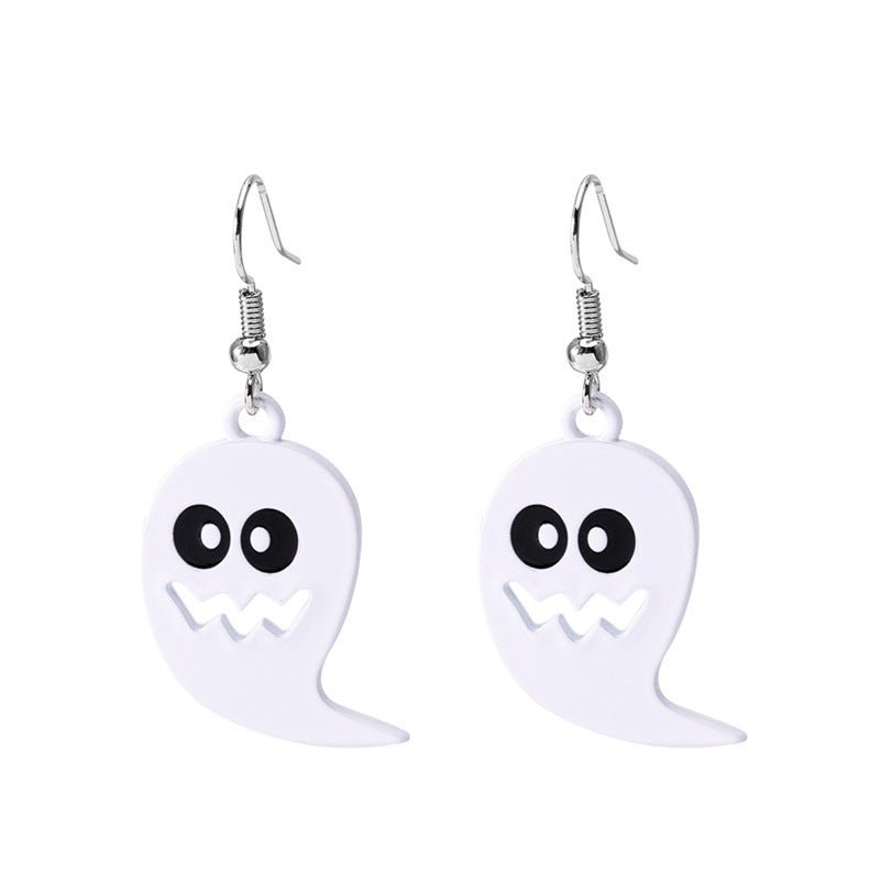 Alloy Dripping Oil Funny Pumpkin Earrings-Jewearrings