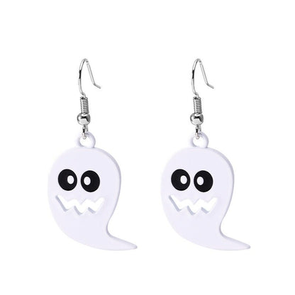 Alloy Dripping Oil Funny Pumpkin Earrings-Jewearrings