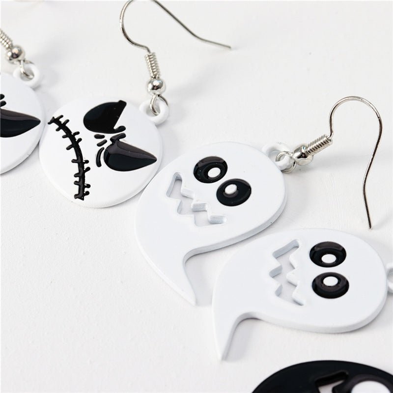 Alloy Dripping Oil Funny Pumpkin Earrings-Jewearrings