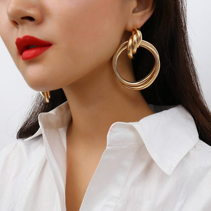 Alloy hoop earrings-Jewearrings