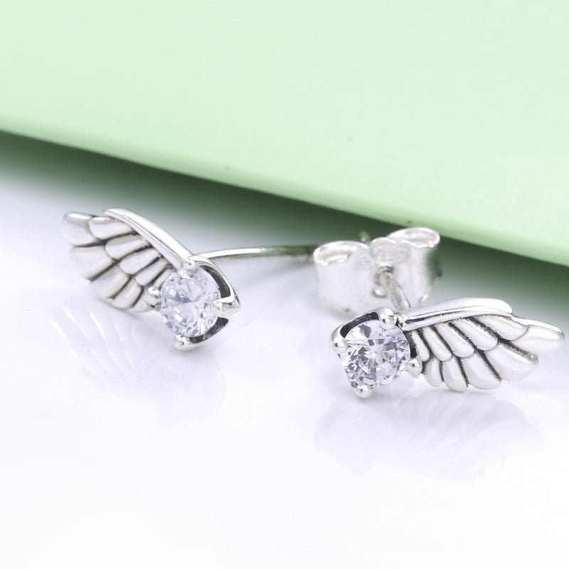 Angel Earrings Bright 925 Silver-Jewearrings