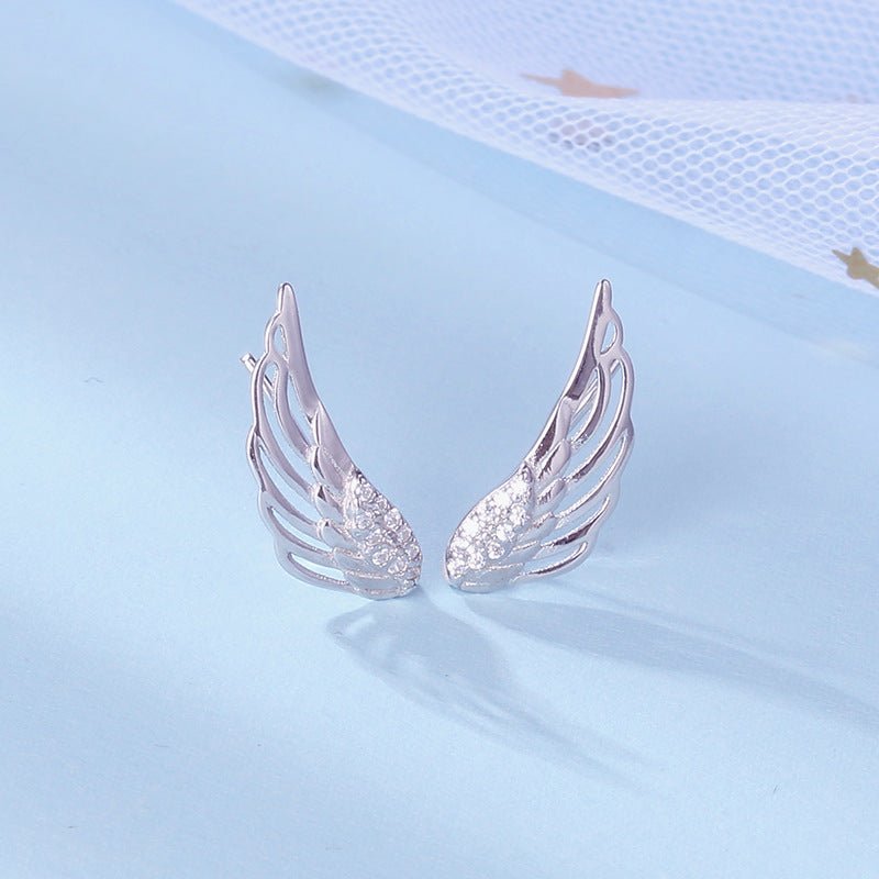 Angel Earrings: Celestial Charm Angel Wings-Jewearrings