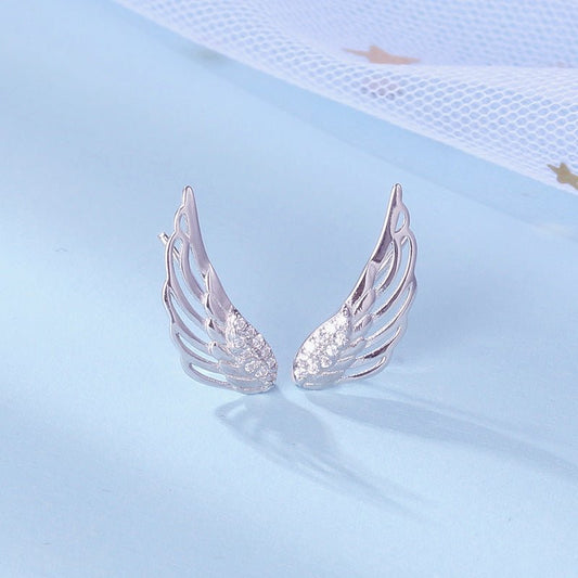 Angel Earrings: Celestial Charm Angel Wings-Jewearrings