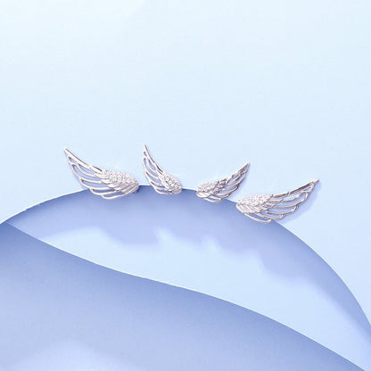 Angel Earrings: Celestial Charm Angel Wings-Jewearrings