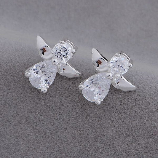 Angel Earrings Diamond Stud Earrings-Jewearrings