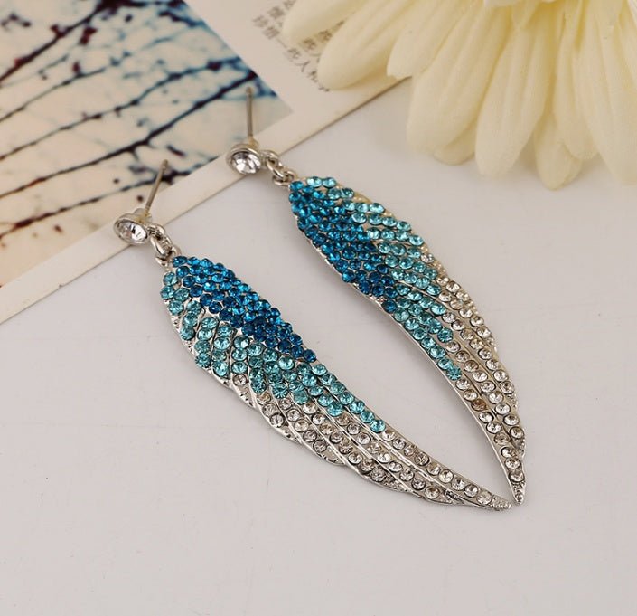 Angel Earrings Diamond Wings Earrings-Jewearrings