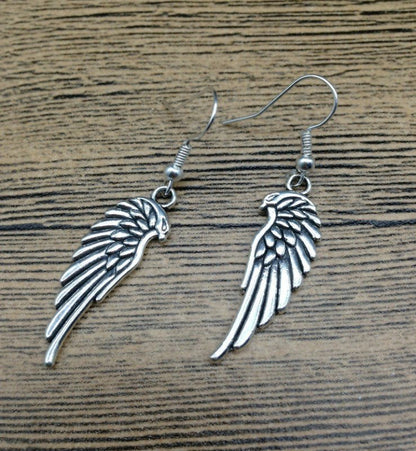 Angel Earrings: Divine Grace Angel Wings-Jewearrings