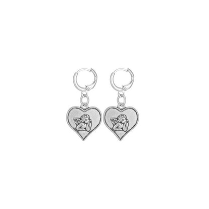 Angel Earrings Fashion Cutout Alloy Earrings-Jewearrings