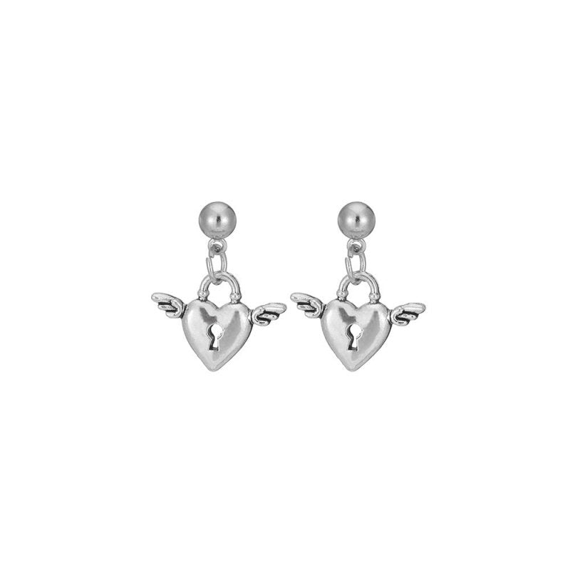 Angel Earrings Fashion Cutout Alloy Earrings-Jewearrings