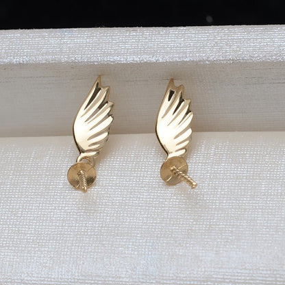 Angel Earrings Gold Wing Earrings-Jewearrings