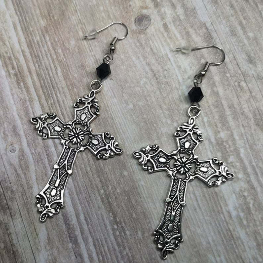 Angel Earrings Gothic Cross-Jewearrings