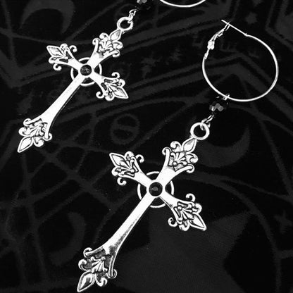 Angel Earrings Gothic Cross-Jewearrings