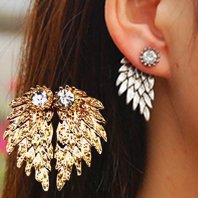 Angel Earrings: Graceful Angel Wings-Jewearrings