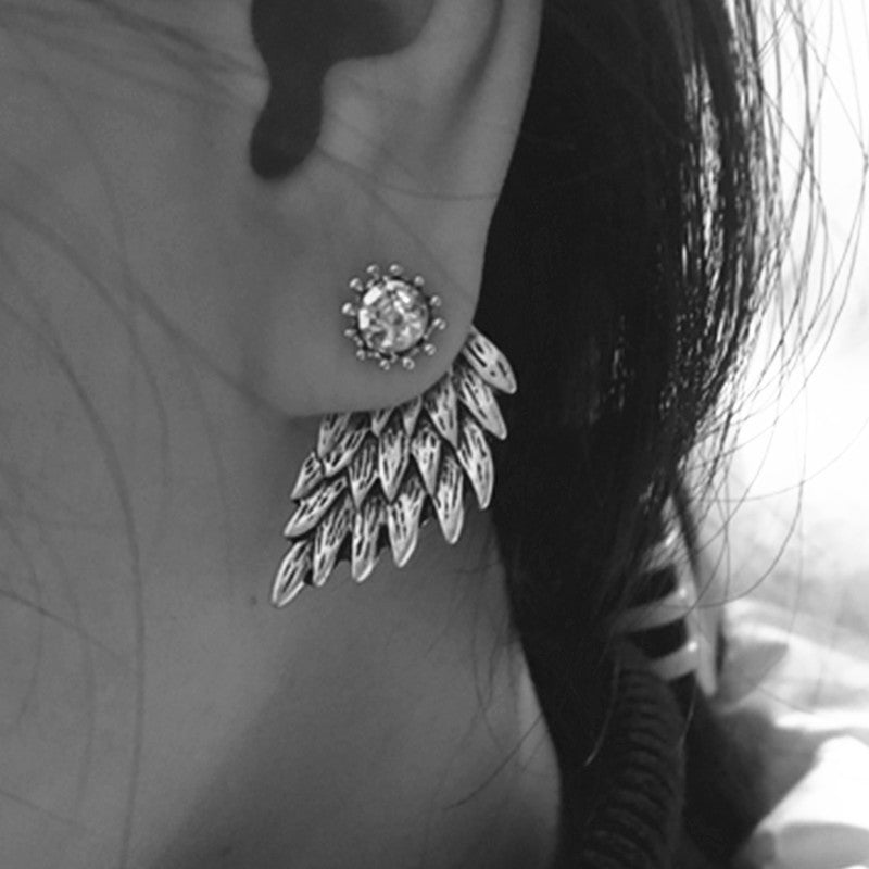 Angel Earrings: Graceful Angel Wings-Jewearrings