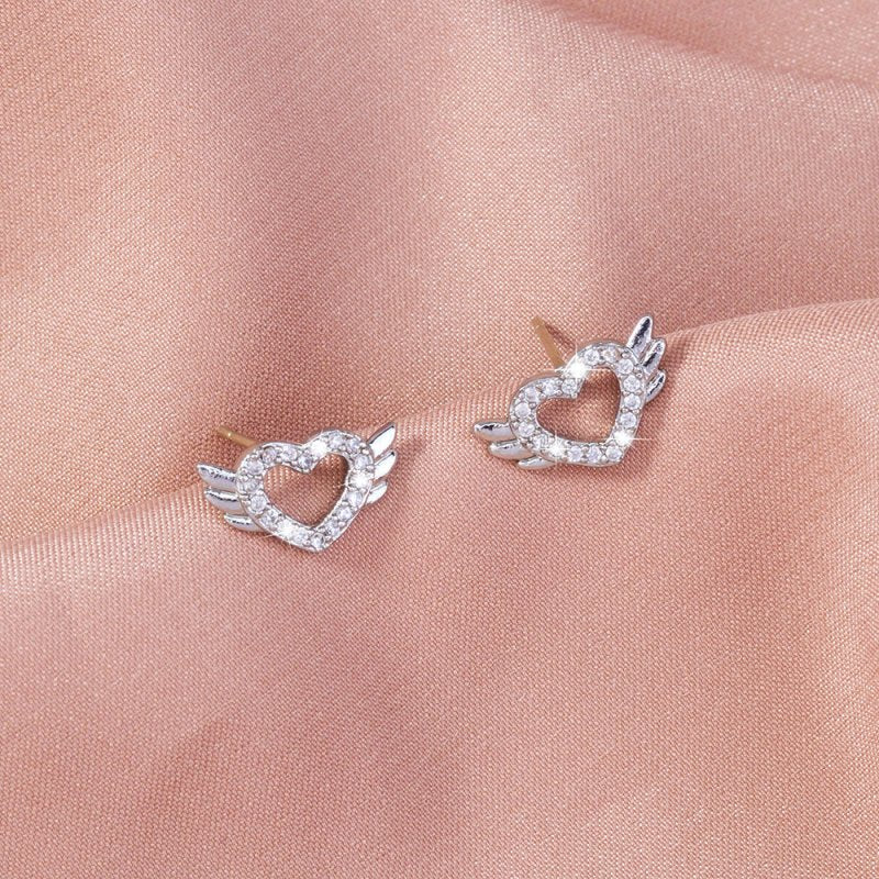 Angel Earrings Heart-shaped Accessories-Jewearrings