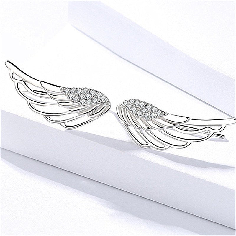 Angel Earrings: Heavenly Beauty Angel Wings-Jewearrings