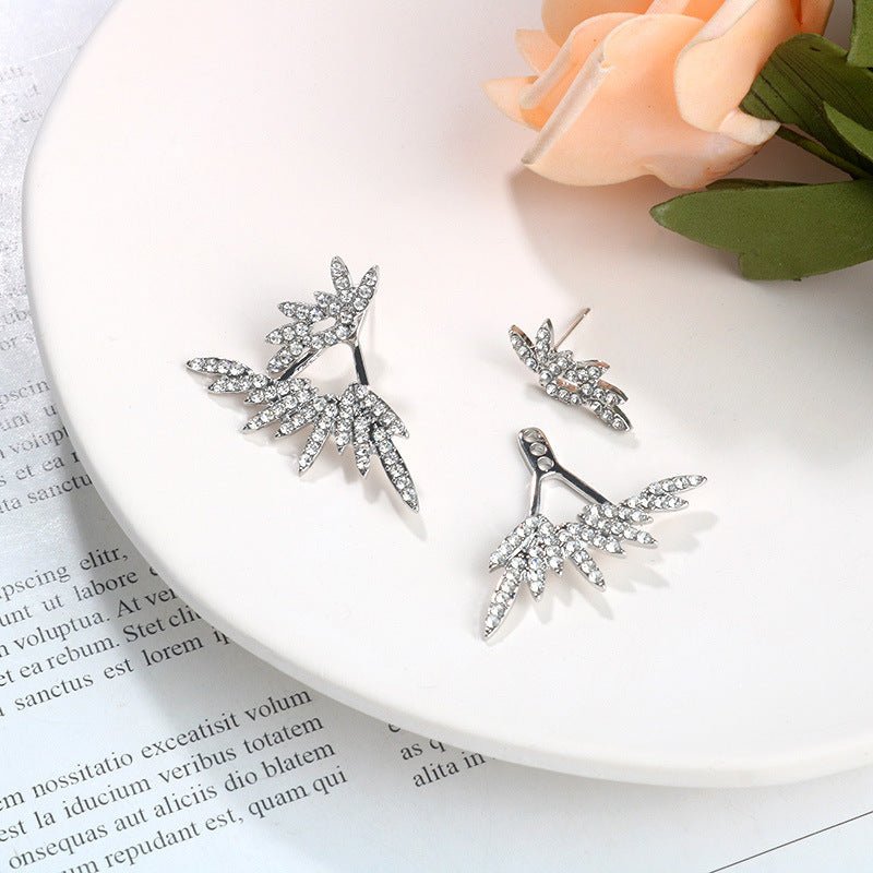 Angel Earrings Irregular Back Hanging Earrings-Jewearrings