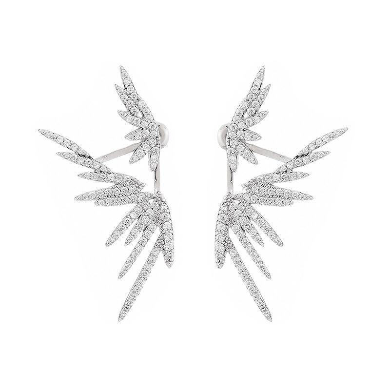 Angel Earrings Irregular Back Hanging Earrings-Jewearrings