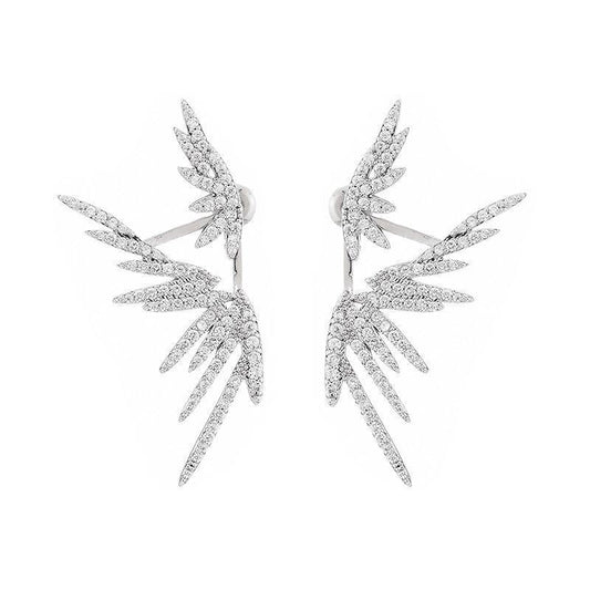 Angel Earrings Irregular Back Hanging Earrings-Jewearrings