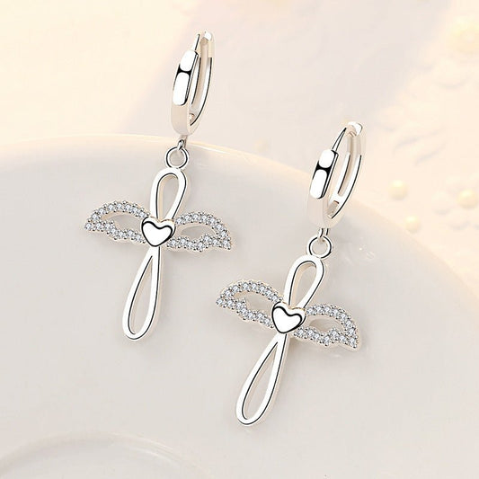 Angel Earrings Korean Love Earrings-Jewearrings