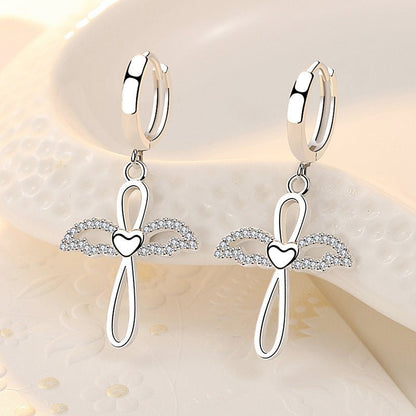 Angel Earrings Korean Love Earrings-Jewearrings