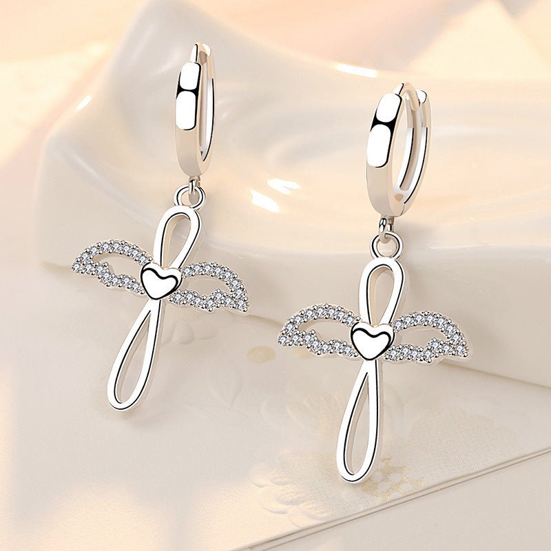 Angel Earrings Korean Love Earrings-Jewearrings