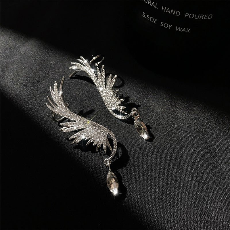 Angel Earrings Luxury Silver Wing-Jewearrings