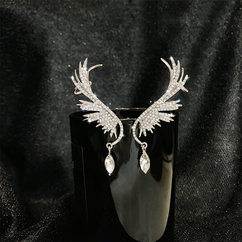 Angel Earrings Luxury Silver Wing-Jewearrings