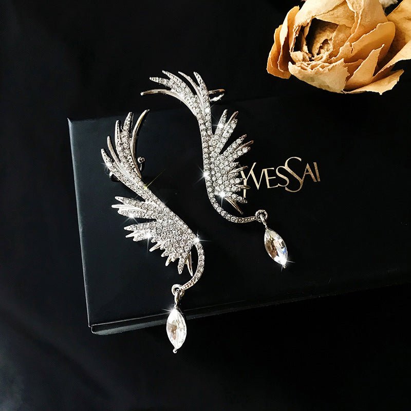 Angel Earrings Luxury Silver Wing-Jewearrings